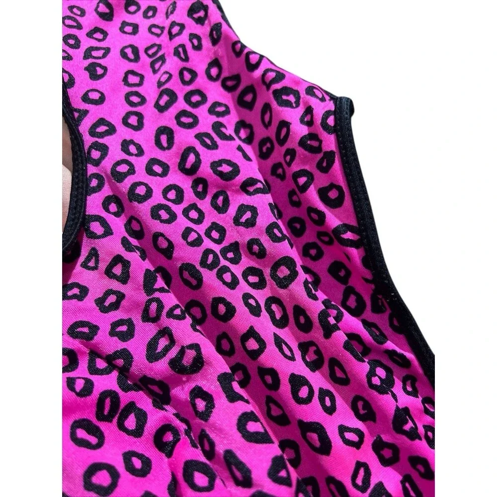 Cole of California Pink Cheetah Print Bathingsuit HTF Sz 12